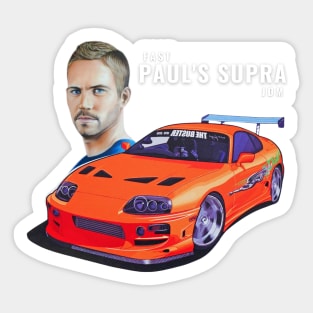 Paul walker's supra ( fast and furious ) Sticker